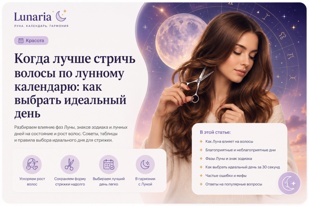 Когда лучше стричь волосы по лунному календарю - как выбрать идеальный день