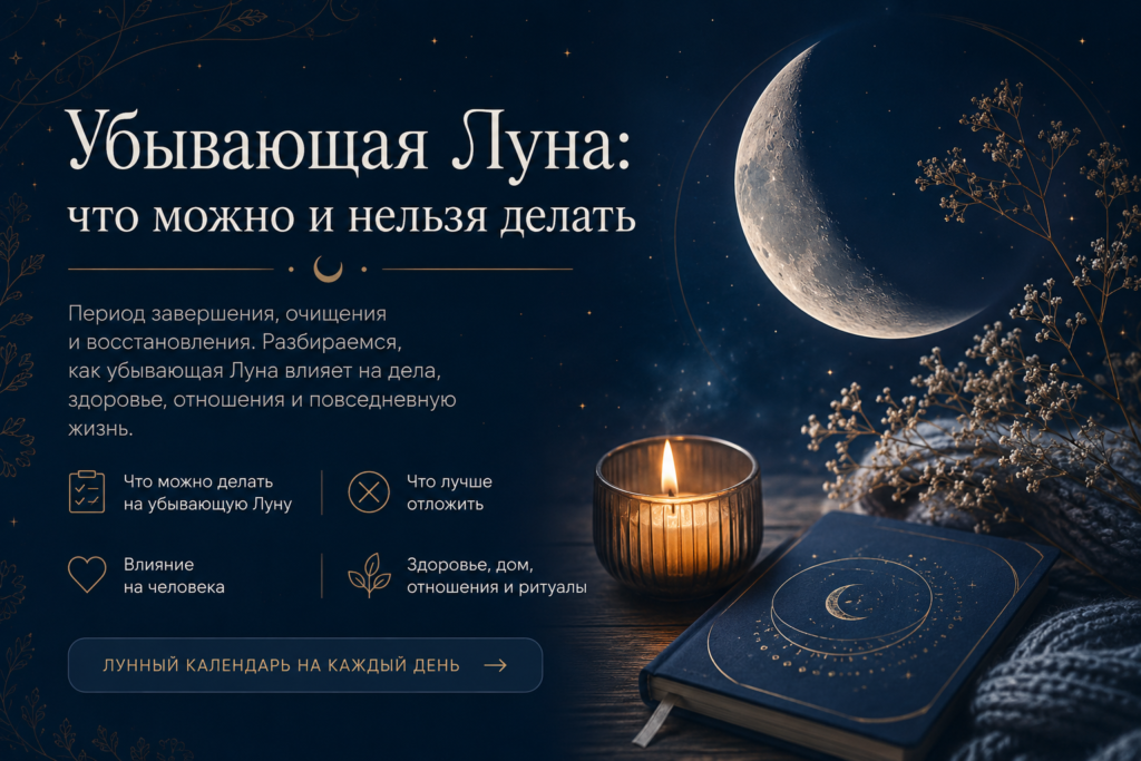 Убывающая Луна - что можно и нельзя делать, влияние на человека и повседневную жизнь